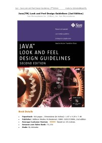 Image of Aw Java Look And Feel Design Guidelines 2nd Edition 2001