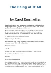 Image of Carol Emshwiller The Being Of It All