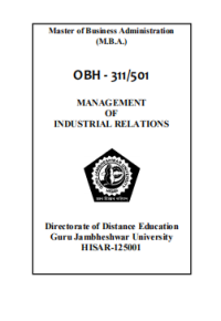 MANAGEMENT
OF
INDUSTRIAL RELATIONS