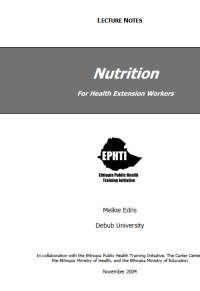 Nutrition
For Health Extension Workers