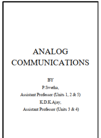 ANALOG
COMMUNICATIONS