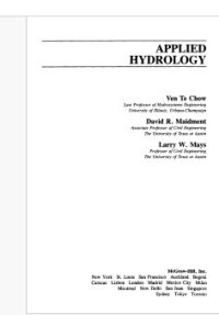 APPLIED HYDROLOGY