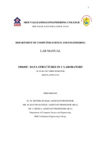 Image of Data Structures In C Lab Manual