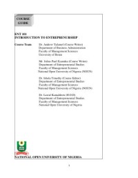 Image of ENT 101 INTRODUCTION TO ENTREPRENEURSHIP_1