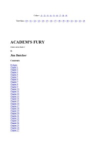 Image of Jim Butcher Codex Alera 02 Academs Fury