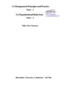 Image of Principles of Management & Organisational Behaviour
