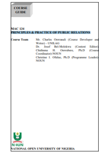 PRINCIPLES & PRACTICE OF PUBLIC RELATIONS