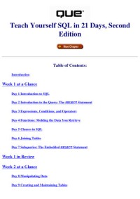 Image of teach urself sql