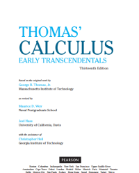 Thomas’
Calculus