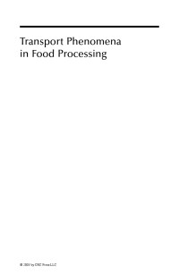 Image of Transport Phenomena In Food Processing