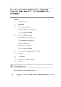 Image of UNIT-12: ABRAHAM MASLOW
