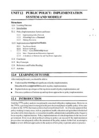 Image of Unit-12 (BPA-015 Public Policy and Analysis)