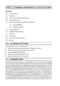 Image of Unit-17 (BPA-015 Public Policy and Analysis)