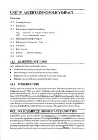 Image of Unit-18 (BPA-015 Public Policy and Analysis)