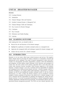 Image of Unit-18 (BPA-018 Disaster Management)