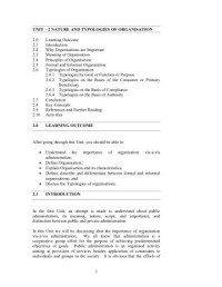 Image of UNIT – 2: TYPOLOGIES OF ORGANISATION